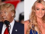 Trump k obvinění z úplatkářství pornohvězdy: „USA hrozí nepokoje a zničení“ Donald Trump, Stormy Daniels. fotografie. PAP/EPA/Newscom