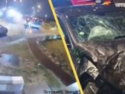 Brutální záběry z Rumunska: Mercedes letěl vzduchem jako raketa!